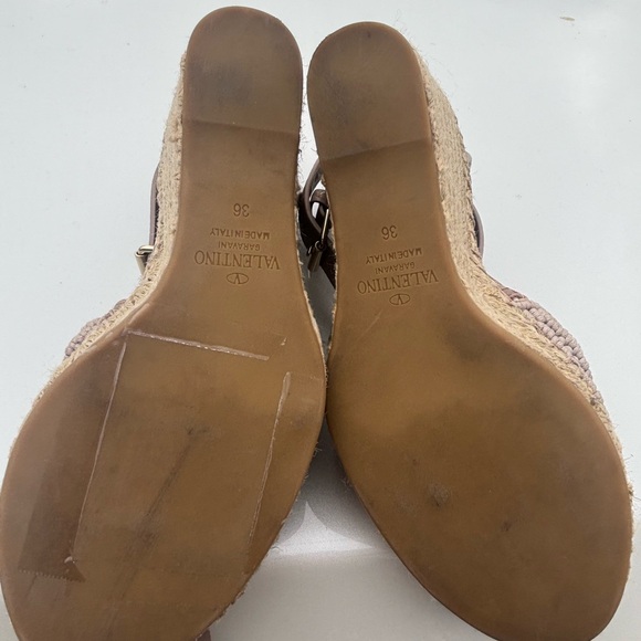 Valentino Taupe Espadrille Wedges - Picture 5 of 6